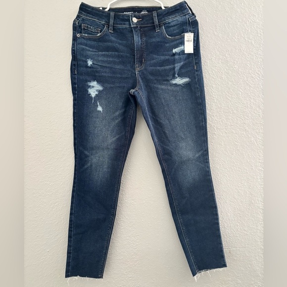 Old Navy Dresses & Skirts - Old Navy High-Rise Rockstar Super Skinny Jeans - Dark Blue